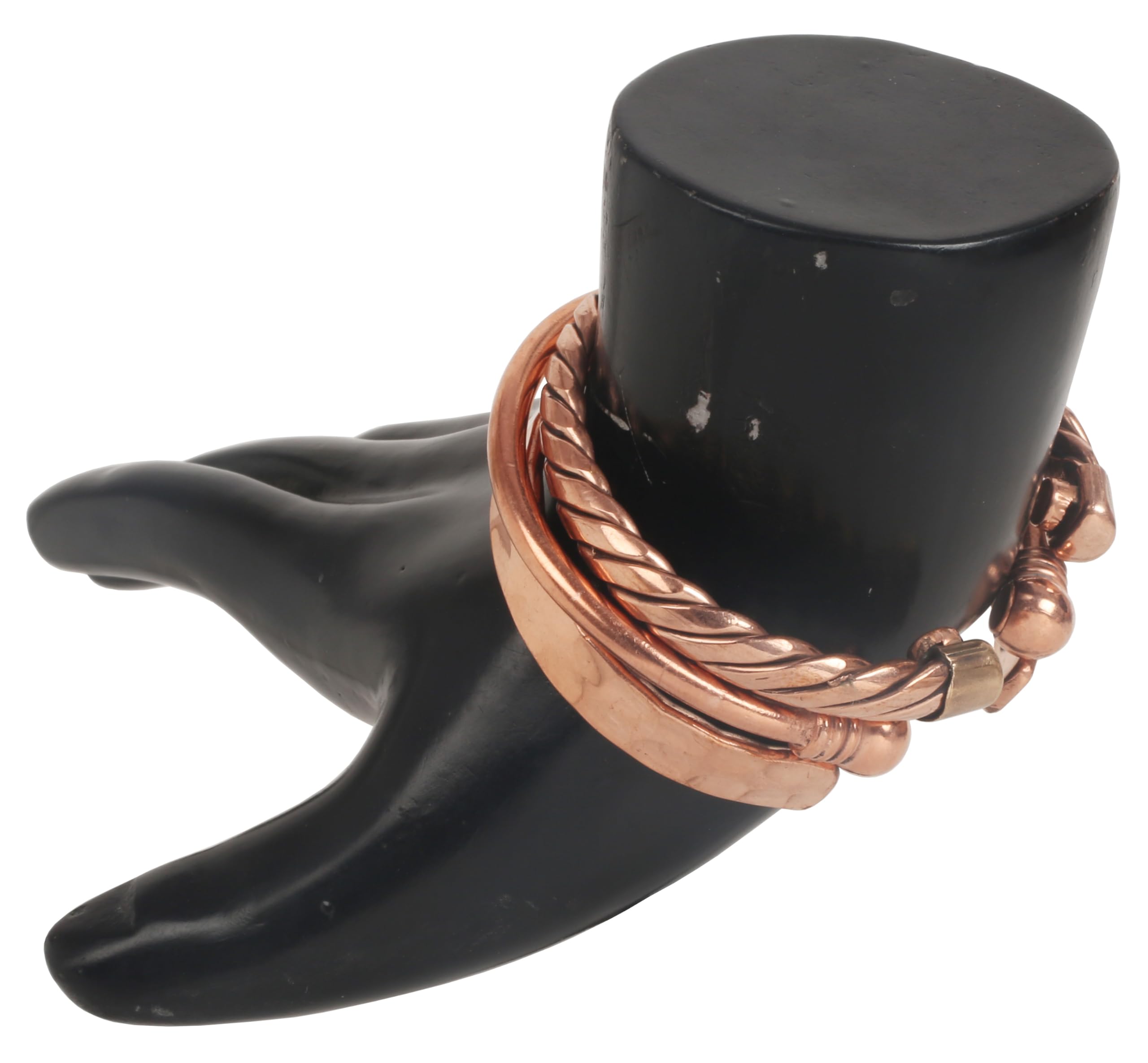 Touchstone Bracelets en cuivre | Cadeau pour homme et femme | Bijoux magnétiques 100 % pur et solide | Ensemble de bracelets faits à la main | Bracelets tibétains en corde tressée., flexible, Cuivre