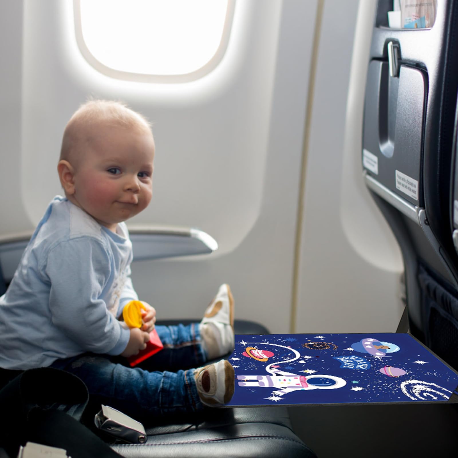 Dokeno Reposapiés de Avión para Niños, Extensor Asientos Avione, 77 x 44 cm, Reposapies Viaje Niños, Ligero, Portátil, Plegable, Cama de Viaje para Bebe Avion, Accesorios de Viaje en Avión