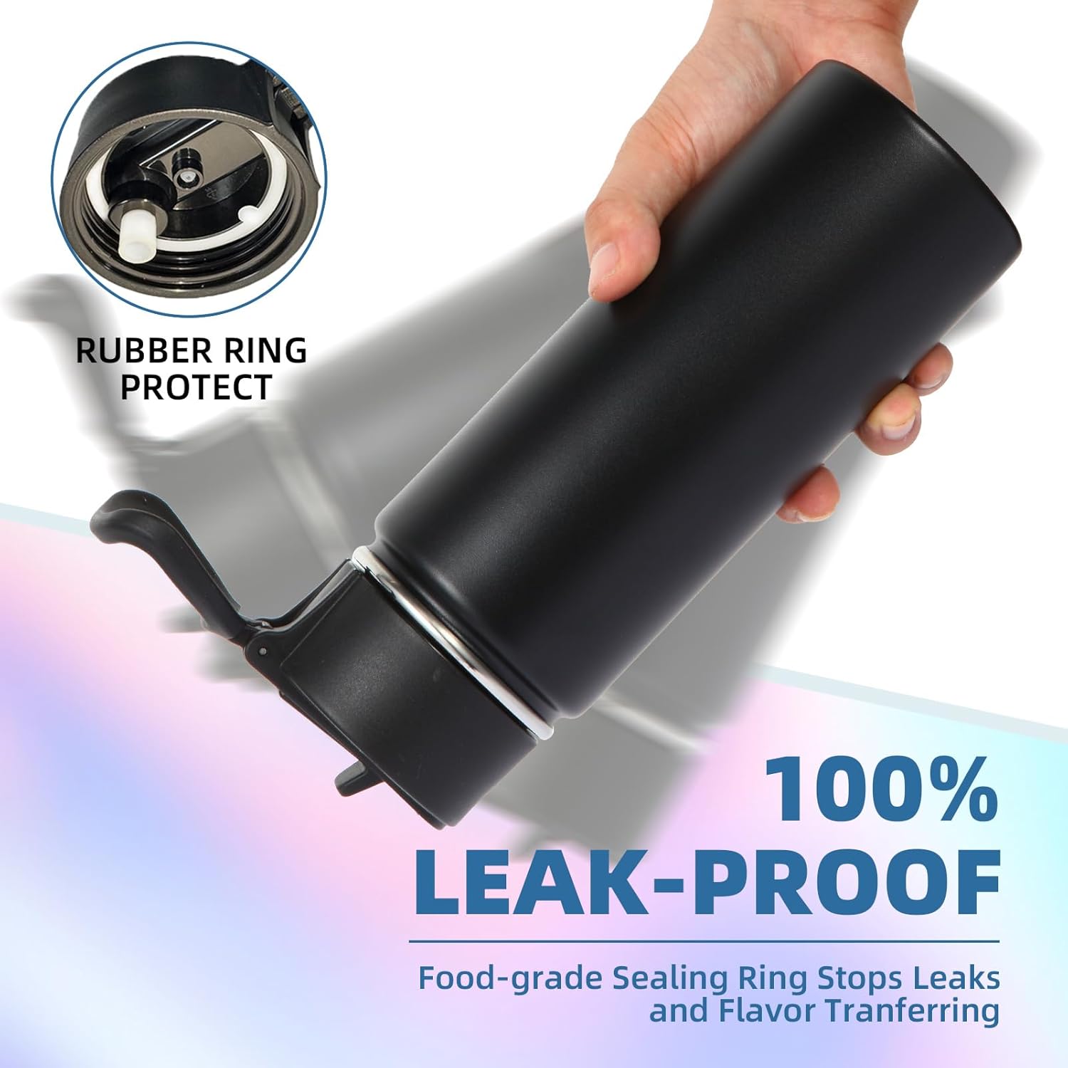 Volhoply 16 OZ Kids Water Bottle Bulk 4 Pack,Insulated Sports Bottles with Straw Lid,Stainless Steel Bottle with Handle Keep Cold & Hot,Double Wall Vacuum Tumbler Cups for School,Girls(Mix, 4)