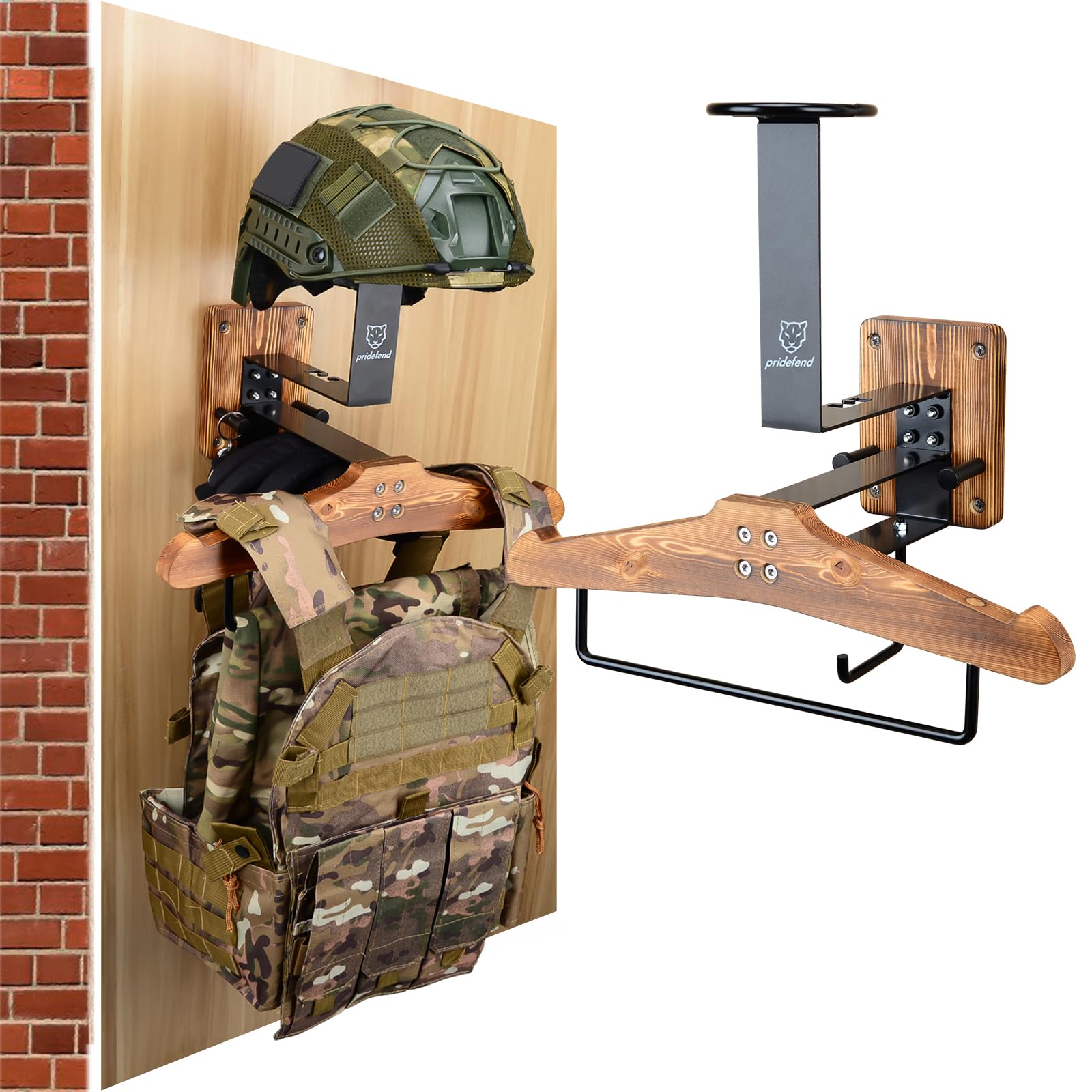 BOOSTEADY Supporto da Parete per Attrezzatura Tattica, Porta Casco Moto da Parete per Stoccaggio Esposizione di Caschi, Ciclismo, Attrezzatura Militare della Polizia