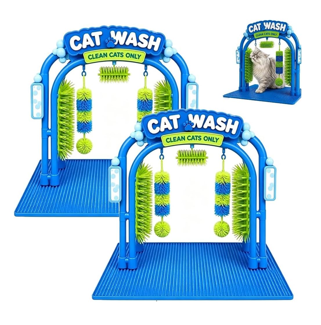 Cat Wash Grooming Station,Cat Car Wash Scratcher,Cats Self Grooming Arch (A2)