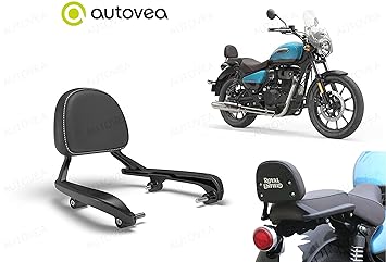AUTOVEA Back Support Pillion/Cushion Backrest Compatible with Royal Enfield Meteor 350 Fireball/Stellar/Supernova