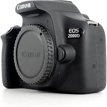 Canon EOS 2000D SLR Camera Housing (24.1 MP, DIGIC 4+, 7.5 cm (3.0 Inch) LCD, Full HD, WiFi, APS-C CMOS Sensor), Black.