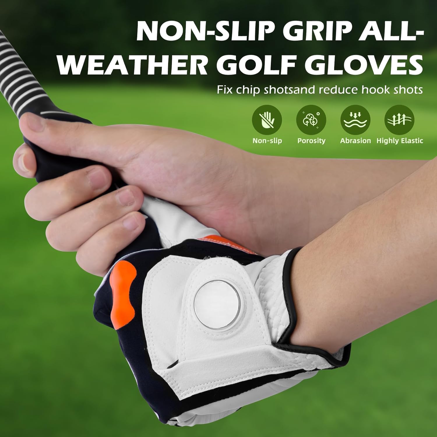 Men's Left Hand Golf Glove with Joint Knuckle Indicator – Breathable & Anti-Slip Design, Enhanced Grip Performance, Adjustable Closure for Secure Fit – Ideal for Training and Tournaments
