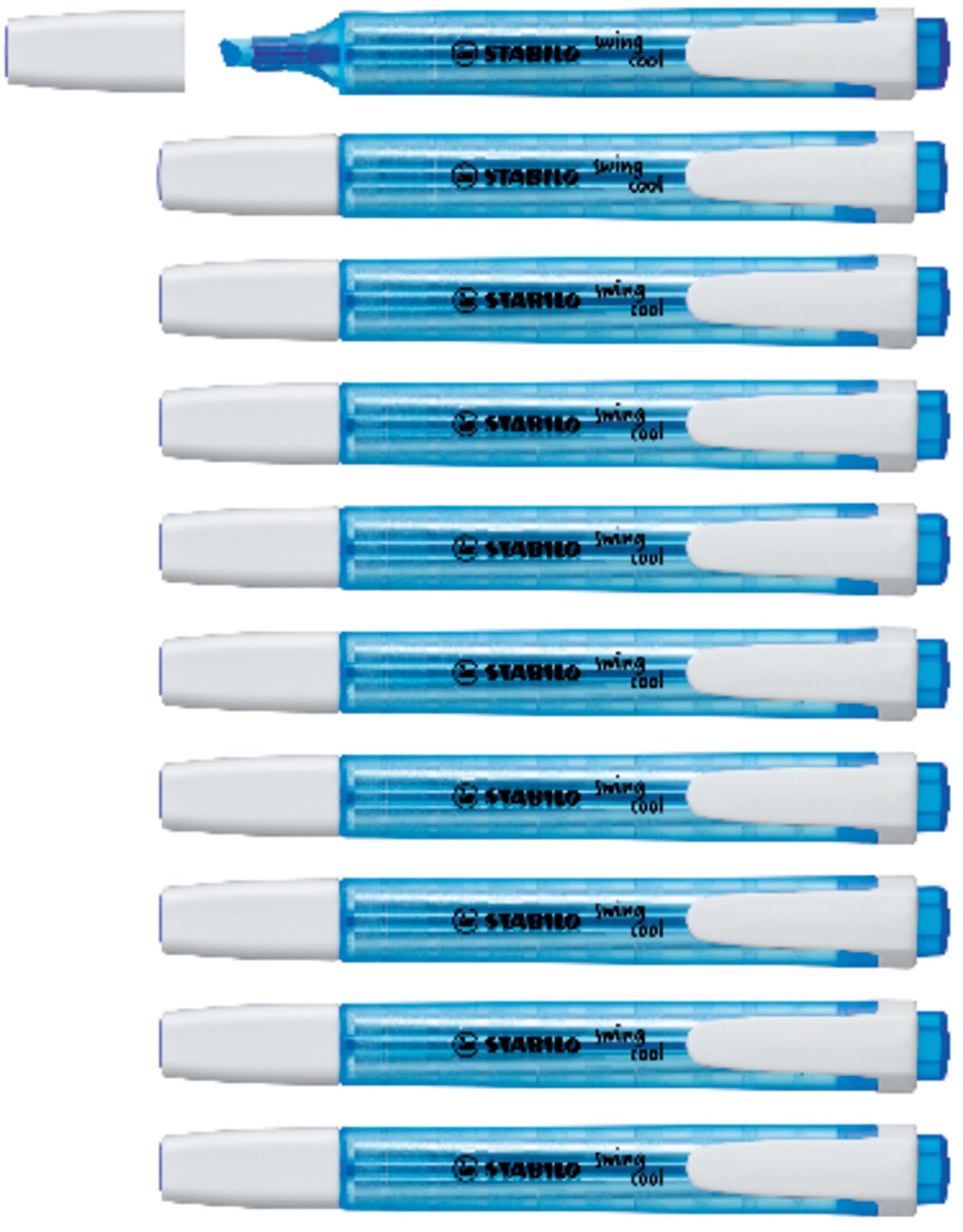 STABILO swing cool - Highlighter - Pack of 10 - Blue