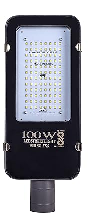 PE 100 Watts BIS Approved LED Street Light Waterproof IP65 Full Metal Body, 140 Per watt Lumens with 2 Year Warranty