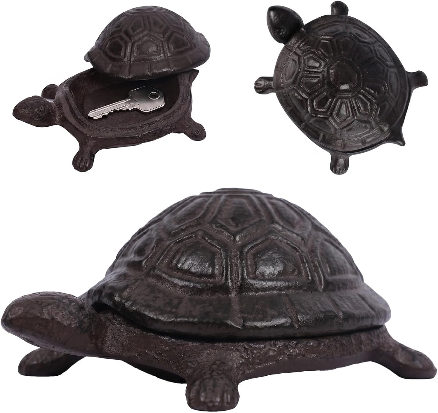 Cast Iron Turtle Key Hider Waterproof Hidden Key Holder for Outdoor | Decorative Hide a Key Garden Accessory for Yard, Patio, Lawn, Indoor & Outdoor Ideal Gift for Homeowners Family and Friends