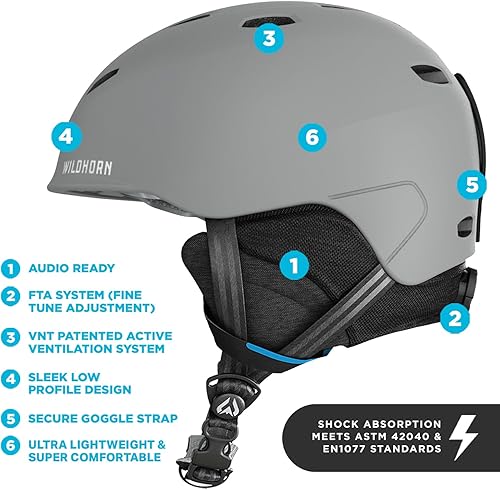 Miniatura 9 de Wildhorn Drift Snowboard Helmet, Ski Helmet Women Men & Youth - US Ski Team Official Supplier - 13 Adjustable Vents, Lightweight Premium