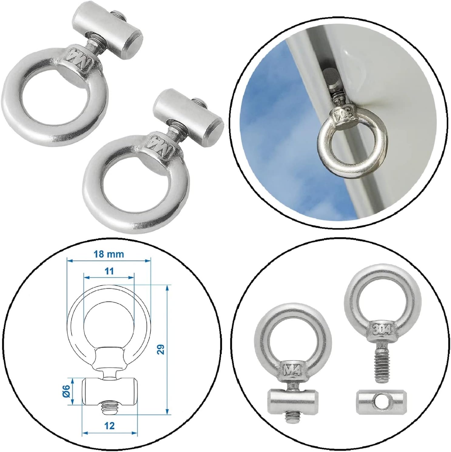 ProPlus 2 x Kederstopper 6-8 mm nutzbar Blockierungskit für