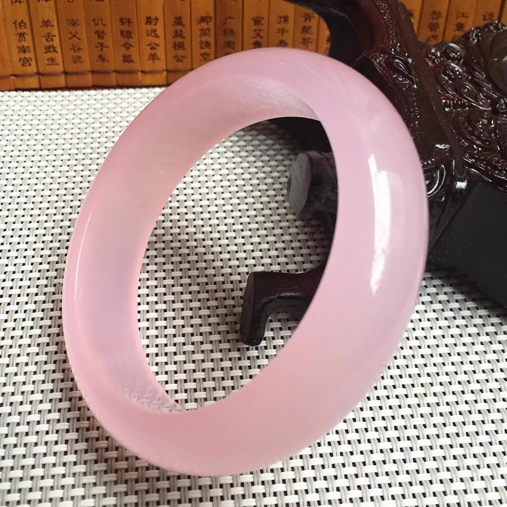 Jade Bangle for Women, Natural Pink Genuine Jade Bracelet Safe and Auspicious Jewelry