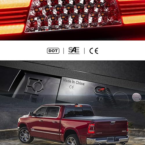 Miniatura 6 de NSLUMO Tercera luz de freno LED de repuesto para RAM 1500 2019 2020 2021 2022 2023 2024 RAM 1500 Pickup LED rojo 3er centro de freno de montaje alto
