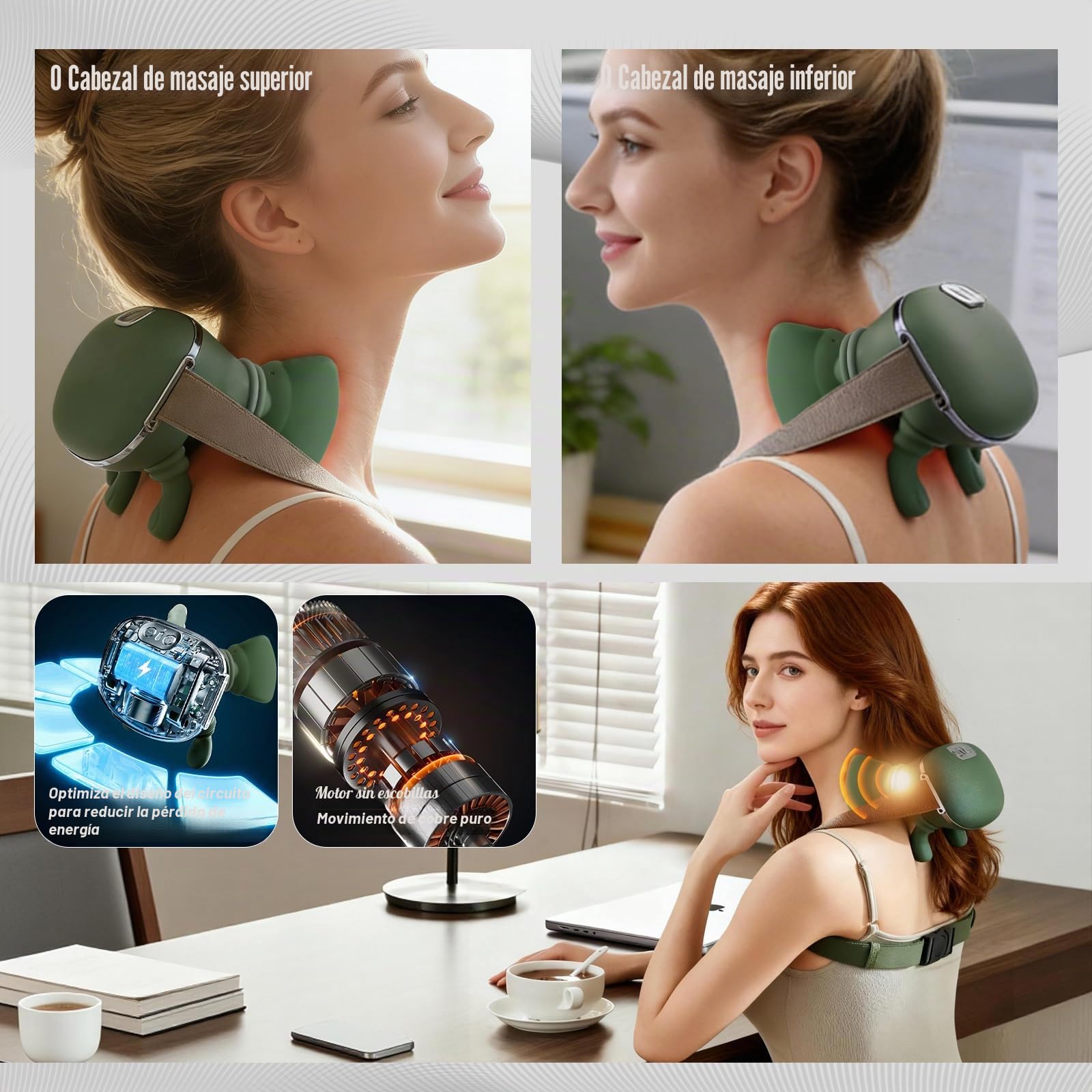 Masajeador Cuello Bionic Thermal Cervical y Espalda Massage Master 2 Modos