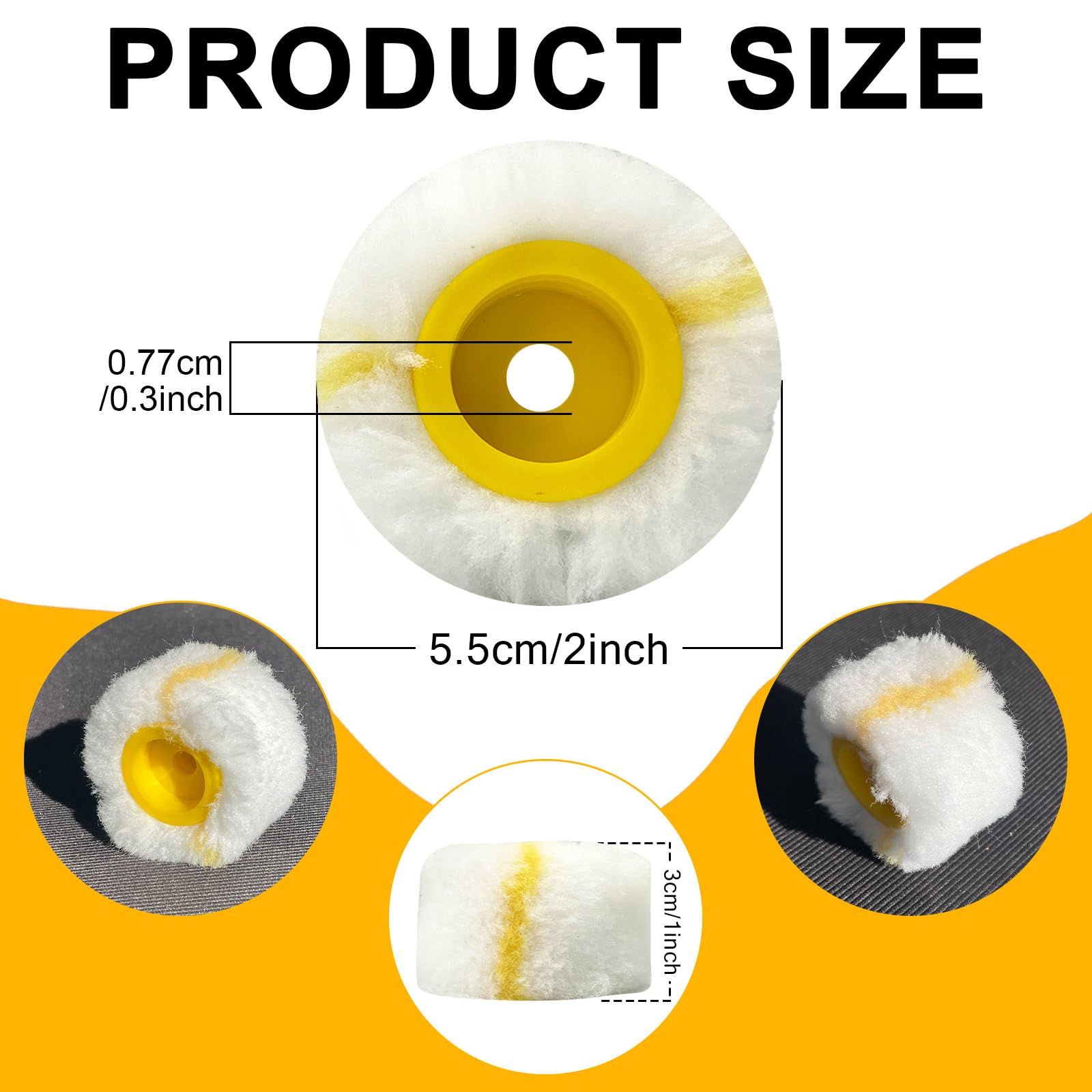 24 mini rulli per pittura per tubi, 3 cm, per ritocchi su bordi o angoli, pennelli extra piccoli, strumento di pittura, accessori di ricambio