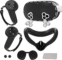 Vista 9 de 8-in-1 Silicone Cover Set for Meta Quest 3s Accessories, Juylay VR Protective Cover Accessories for Oculus Quest 3S with Facial Interface, Shell