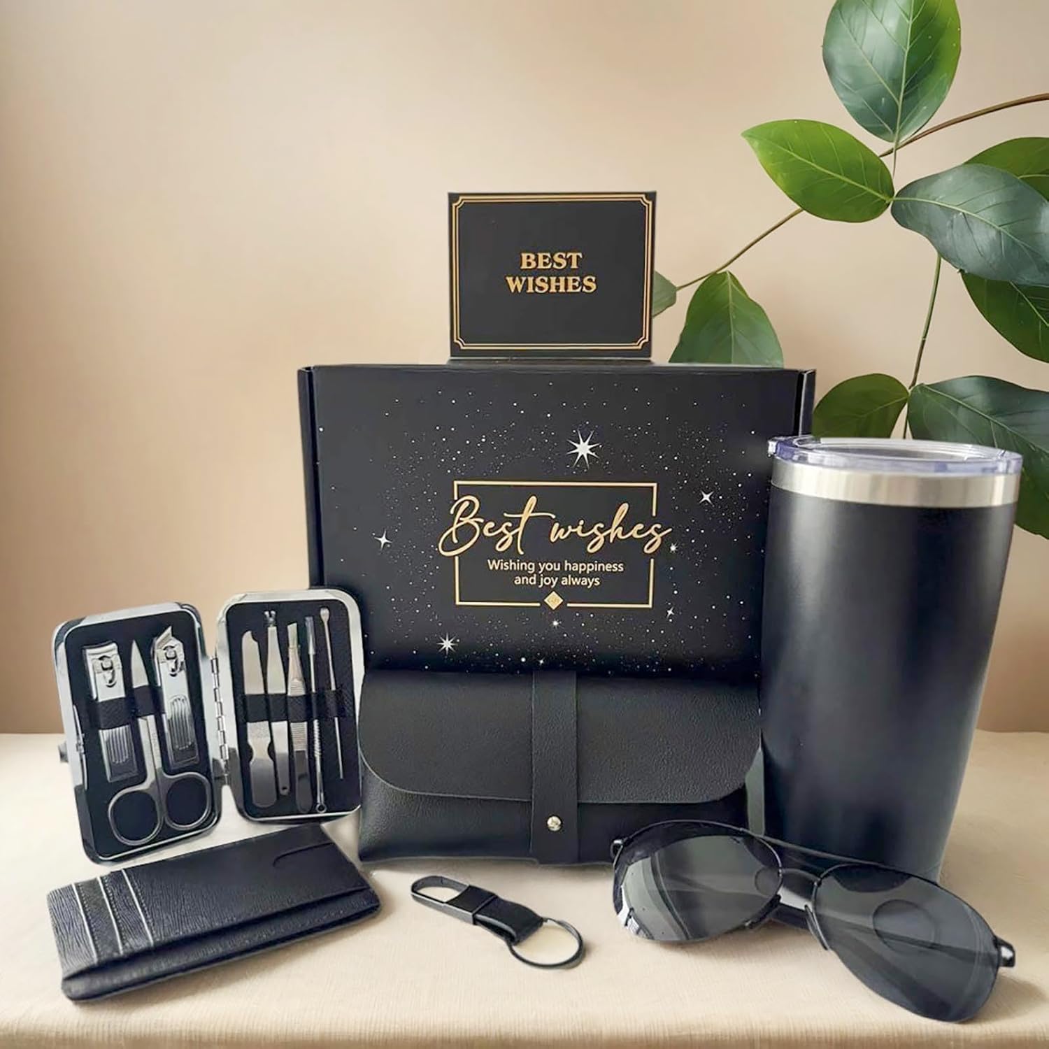 valentines day gifts for men- 20 Oz Tumbler, Wallet, Grooming Kit, Sunglasses Birthday Retirement Gifts for Dad Husband Boyfriend Coworker Brother Best men