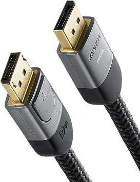 Zeskit Maya Certified DP 1.4 Cable, 4K 120Hz 8K 60Hz 1440p 144Hz 240Hz HDR 32.4Gpbs HBR3 (6.5ft, Braided Jacket)