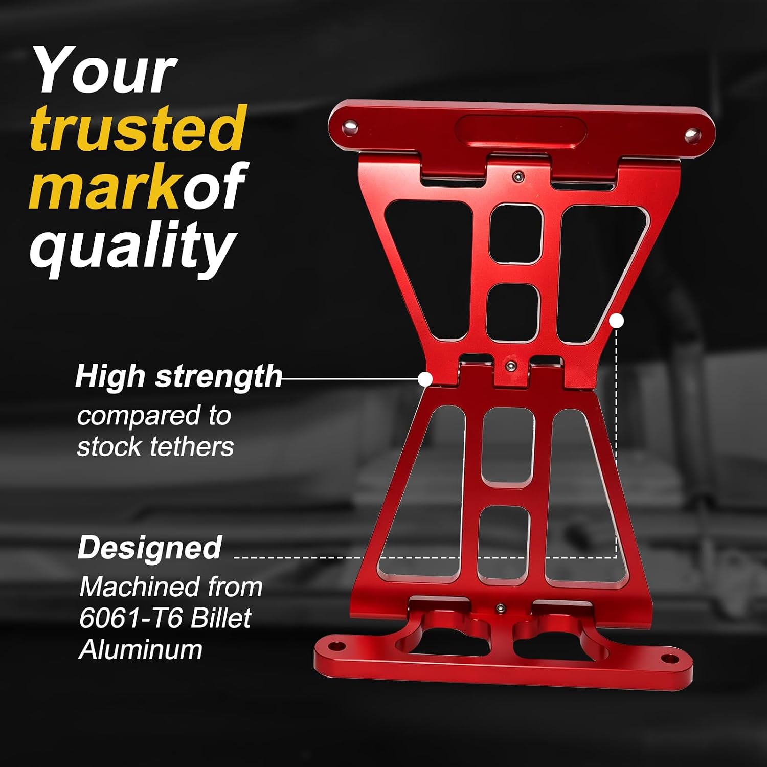 Aluminum Saddlebag Lid Anti Over Rotation Stoppers for Harley Davidson Touring Models (2014–2023) (Red)