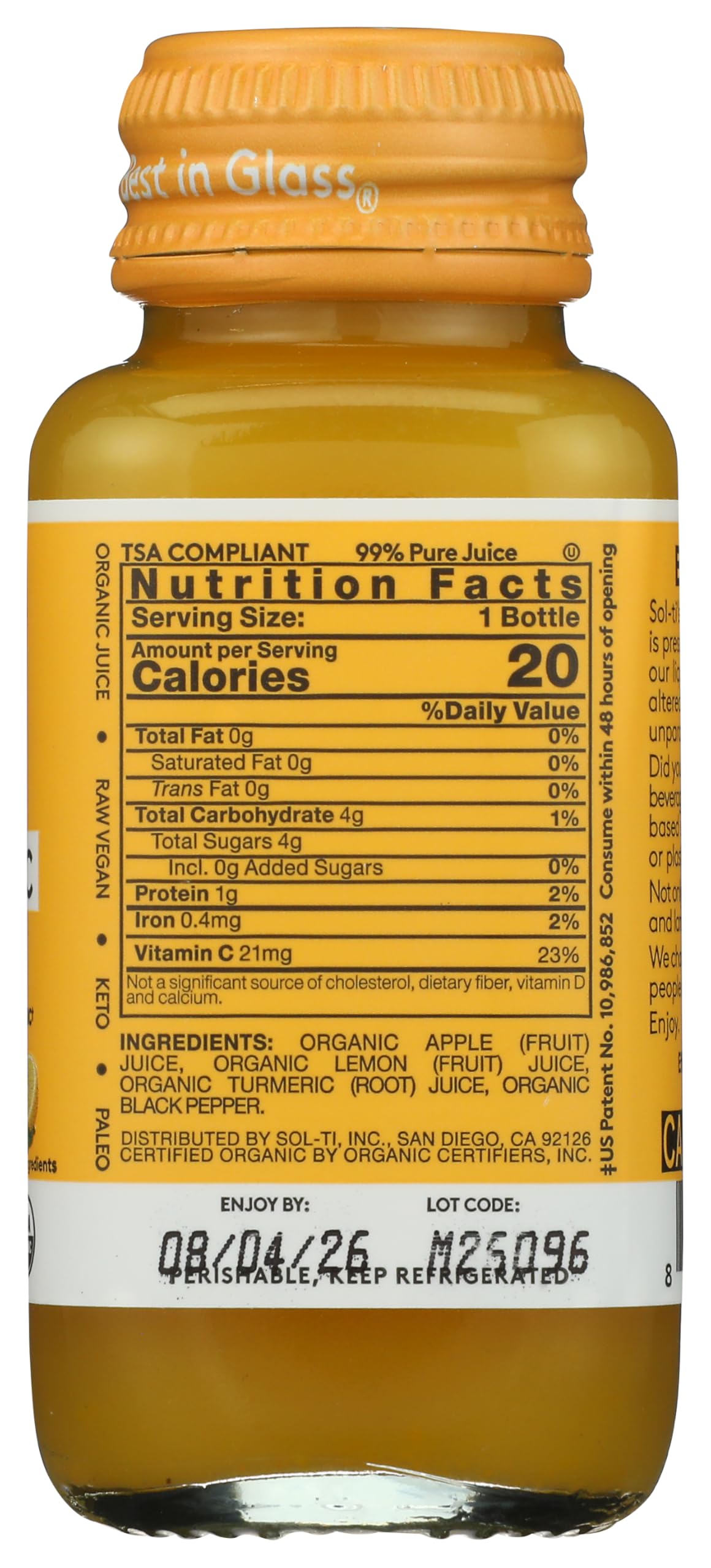 Sol Ti Organic Turmeric Supershot, 2.1 Fl Oz | Grocery Pickup