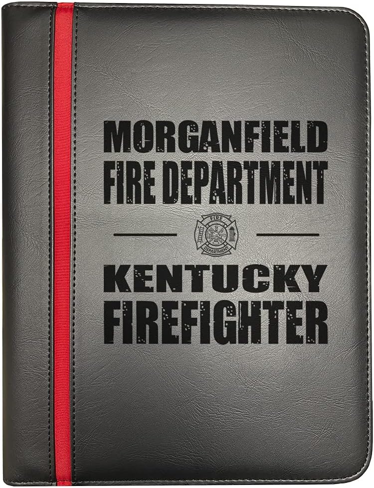 Compatible with Concord Kentucky Fire Departments Firefighter Thin Red Line Firefighters Portfolio Padfolio Organizer Firefighter's Prayer Print Thin Red Line Maltese Cross Decal Pack of 1
