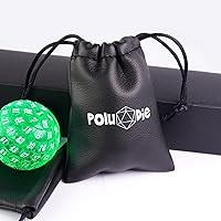 Vista 5 de Dados poliédricos de 100 caras, dados de juego individuales D100, cubo de 100 lados con bolsa negra, dado D100 de 1.890 in (verde con número blanco)