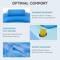 Vista 6 de Tina portátil CO-Z plegable e inflable, de PVC, con bomba de aire eléctrica