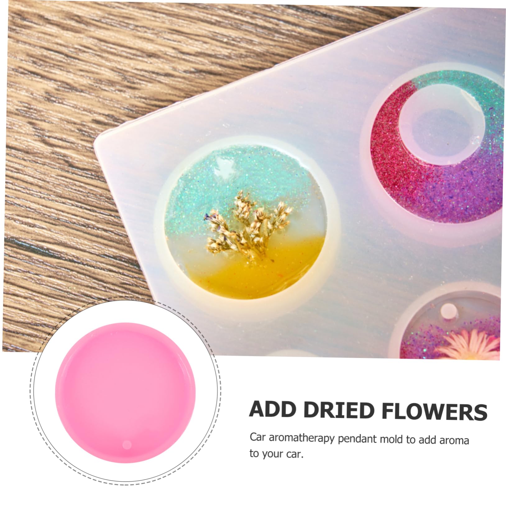 NUOBESTY 50pezzi Stampo Silicone Flessibile Per Ciondoli e Portachiavi Per Creazioni Diy Aromaterapia Utile e Pratico Per Amanti Artigianato