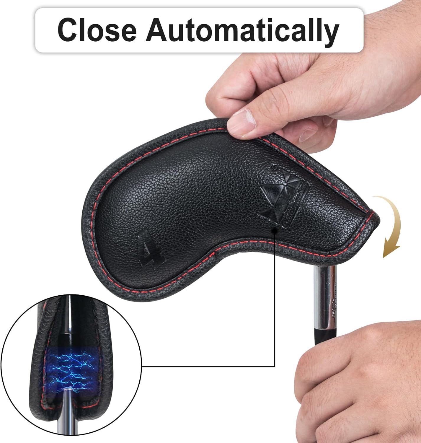 Craftsman Golf Embossed No. Black Cyan Golf Club Iron Headcovers Set for Ping Callaway Mizuno Taylomade Etc.