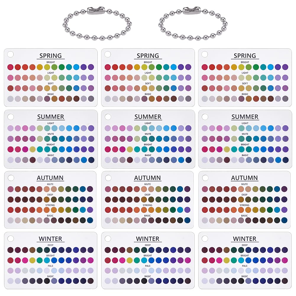 Tarjetas de selección de colores estacionales OLYCRAFT para tus compras de moda y asesorías