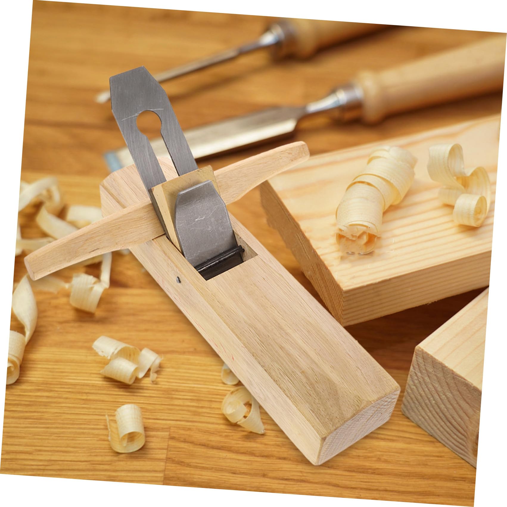 ARTIBETTER Pialla Manuale per Legno Pialletto a Mano per Modellismo Struttura in Legno e Metallo, Design Versatile e Funzionamento a Spinta per Scultura e Finitura Precisa