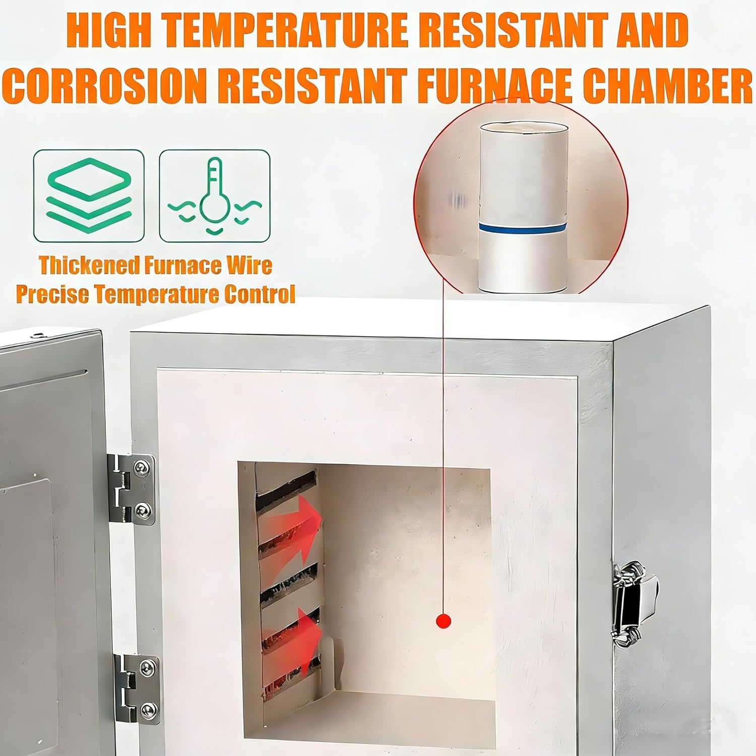 2000W Laboratory Muffle Furnace, Electric Kiln 1150℃ Metal Melting Furnace, Closed Laboratory high Temperature Furnaces, Lab Equipment Digital Display Burnout Furnaces for DIY Projects