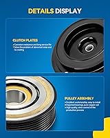 Vista 6 de PHILTOP 78613 Embrague de compresor de aire acondicionado, kit de embrague de compresor de CA, bobina de polea apta para Civic 2002 2003 2004 2005