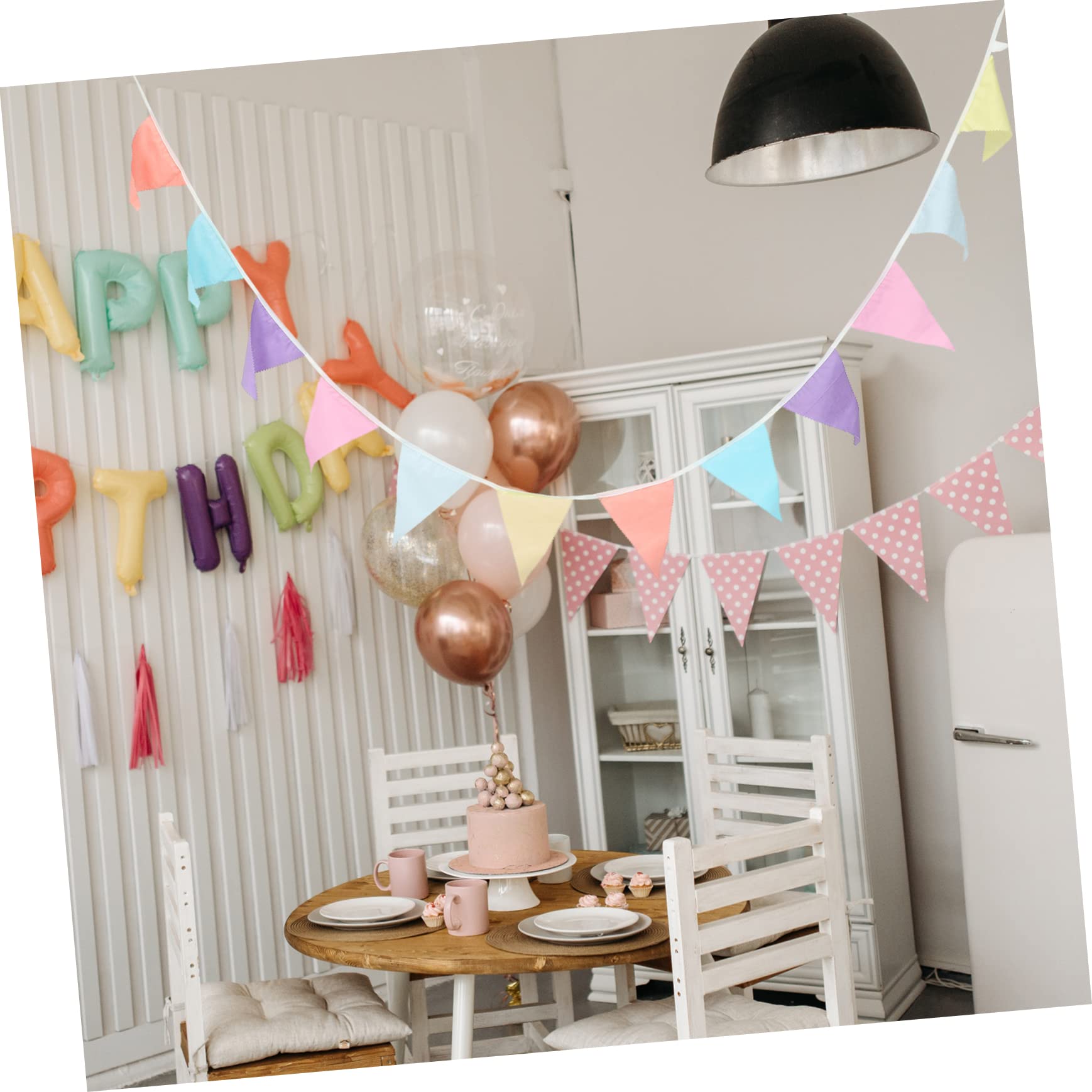 Cabilock Lot de 5 Fanions Uniques en Forme de Y pour Décoration de Jardin Anniversaire Mariage Intérieur Extérieur