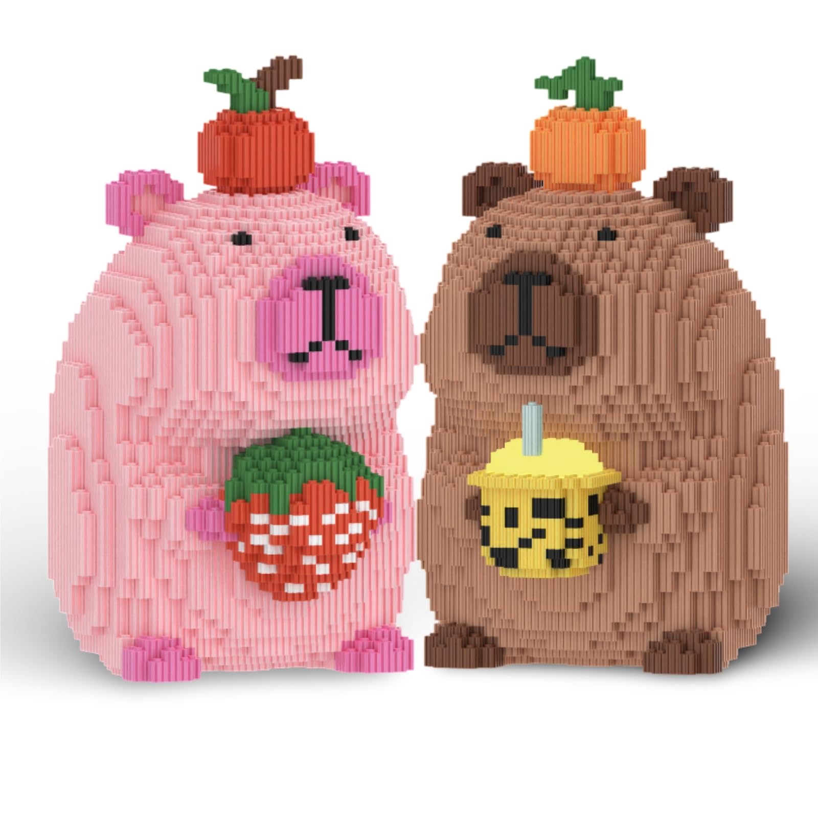 Capybara Micro Bausteine Set, Tier Capybara Mini Klemmbausteine Spielzeug, Tier Mini Bausteine Modell für Heim Büro Dekor, Kreativ Geschenk für Erwachsene (4146 Teile)