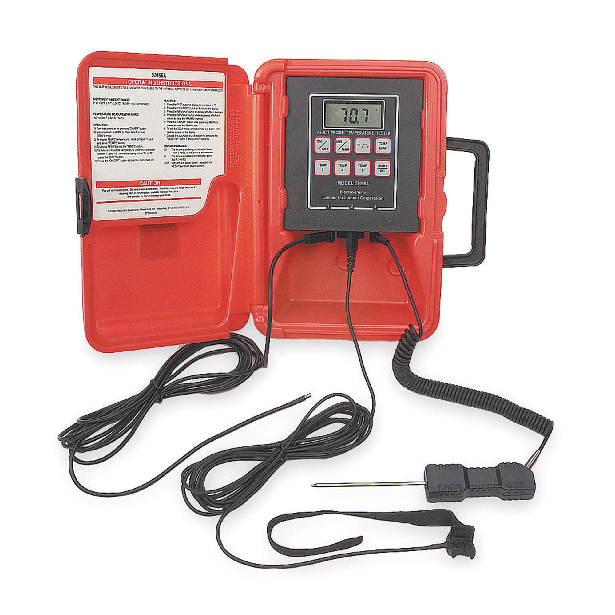 Thermistor Thermometer, -40 to 300F, LCD