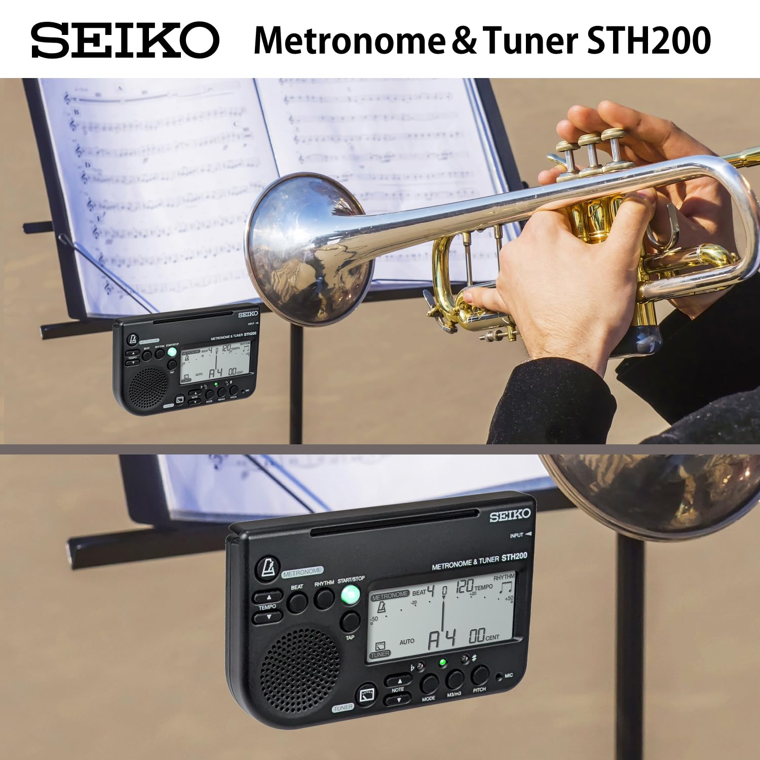 Amazon | SEIKO セイコー メトロノームチューナー 大音量 譜面台取付