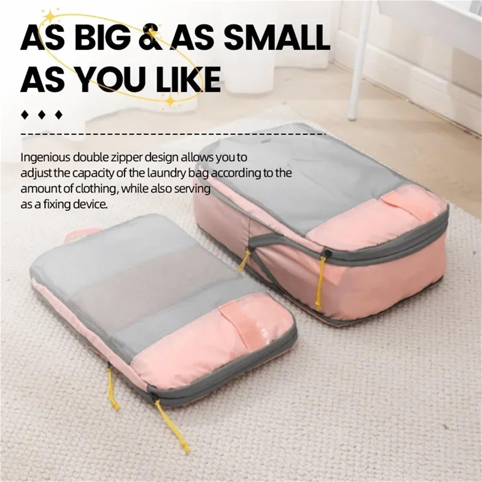 Bolsa organizadora de viaje compresión 3 piezas, plegable, impermeable, for guardar ropa interior, multifuncional, portátil Organizadores para maletas(Dark blue)