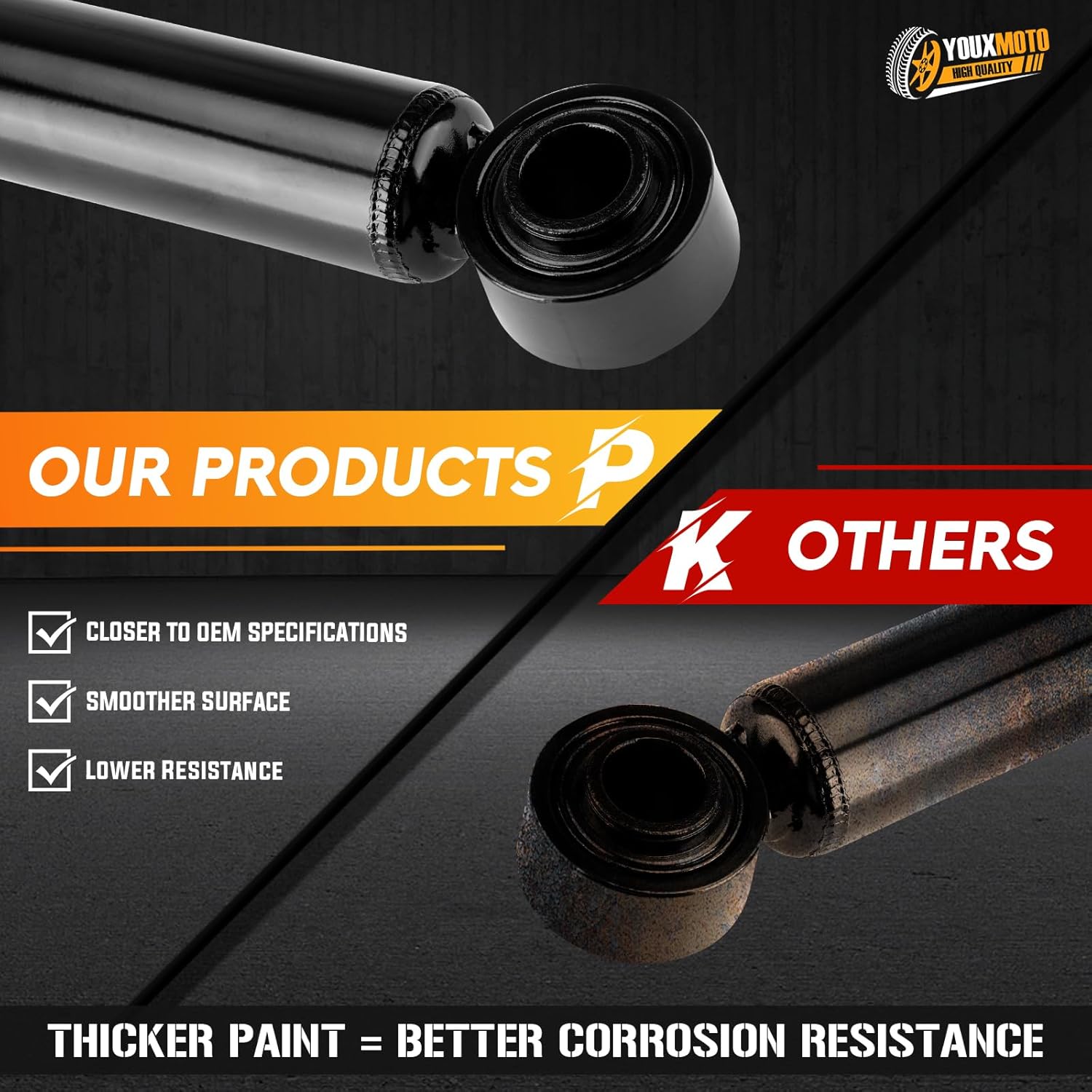 Rear Strut Assembly Shock Absorber Fit for Toyota Sienna FWD 2004-2020, Replace 344308 (Set of 2)