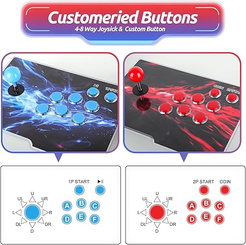 Miniatura 5 de Pandora Box - Consola Arcade con 32000 juegos en 1, dos consolas separadas, máquina de juegos retro Full HD de 1280 x 720 para TV, monitor y