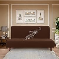 Vista 2 de Easy-Going Funda 100% impermeable para futón, funda de sofá impermeable doble para futón, funda de sofá jacquard elástica, protector de muebles a