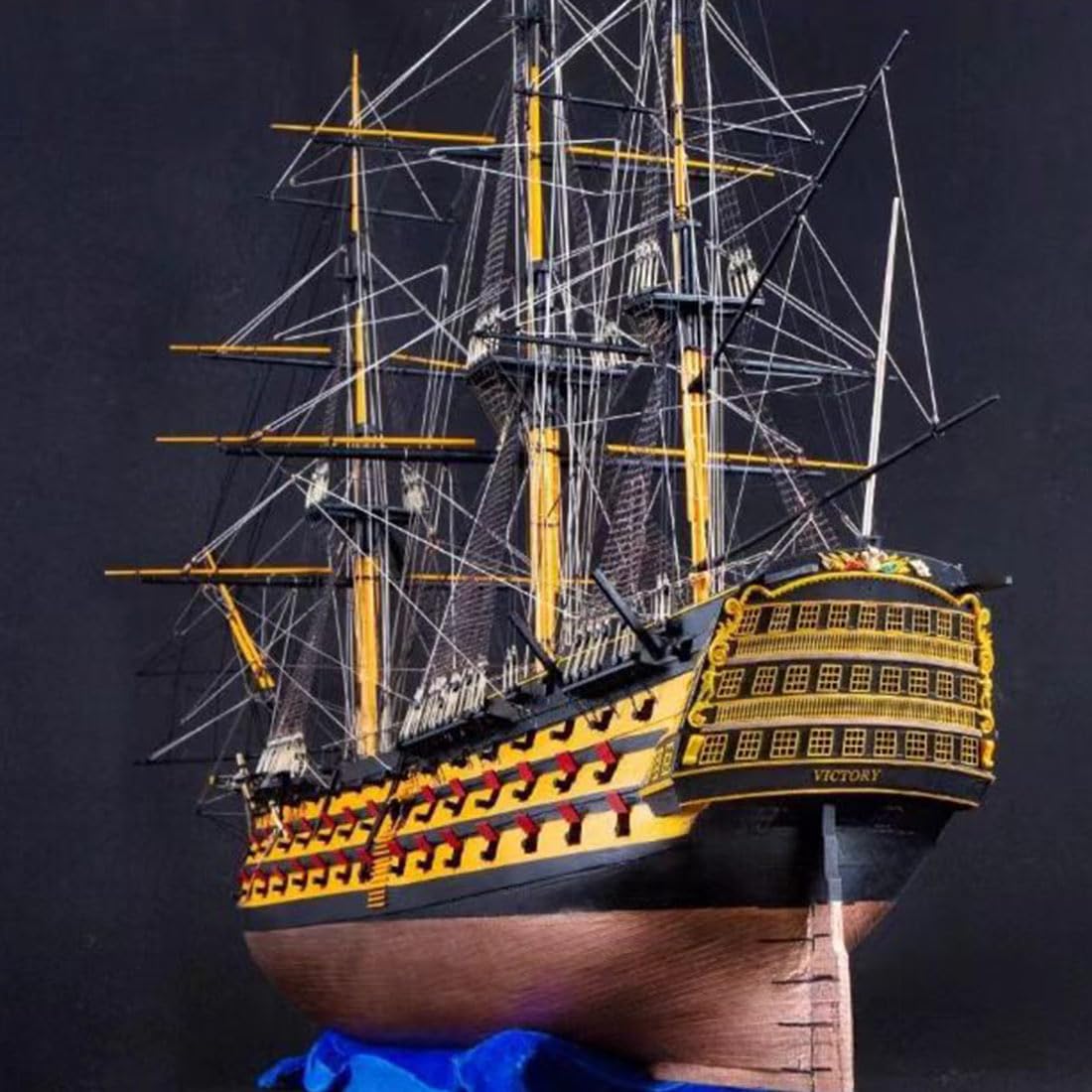 BuildCubes 3D Holzpuzzle für Erwachsene, 1/200 HMS Victory Segelschiff 3D Holz Modell Bausatz, 200+PCS Schiff Holzpuzzle Steampunk Schlachtschiff 3D Puzzle Holz Kampfschiff Geschenk