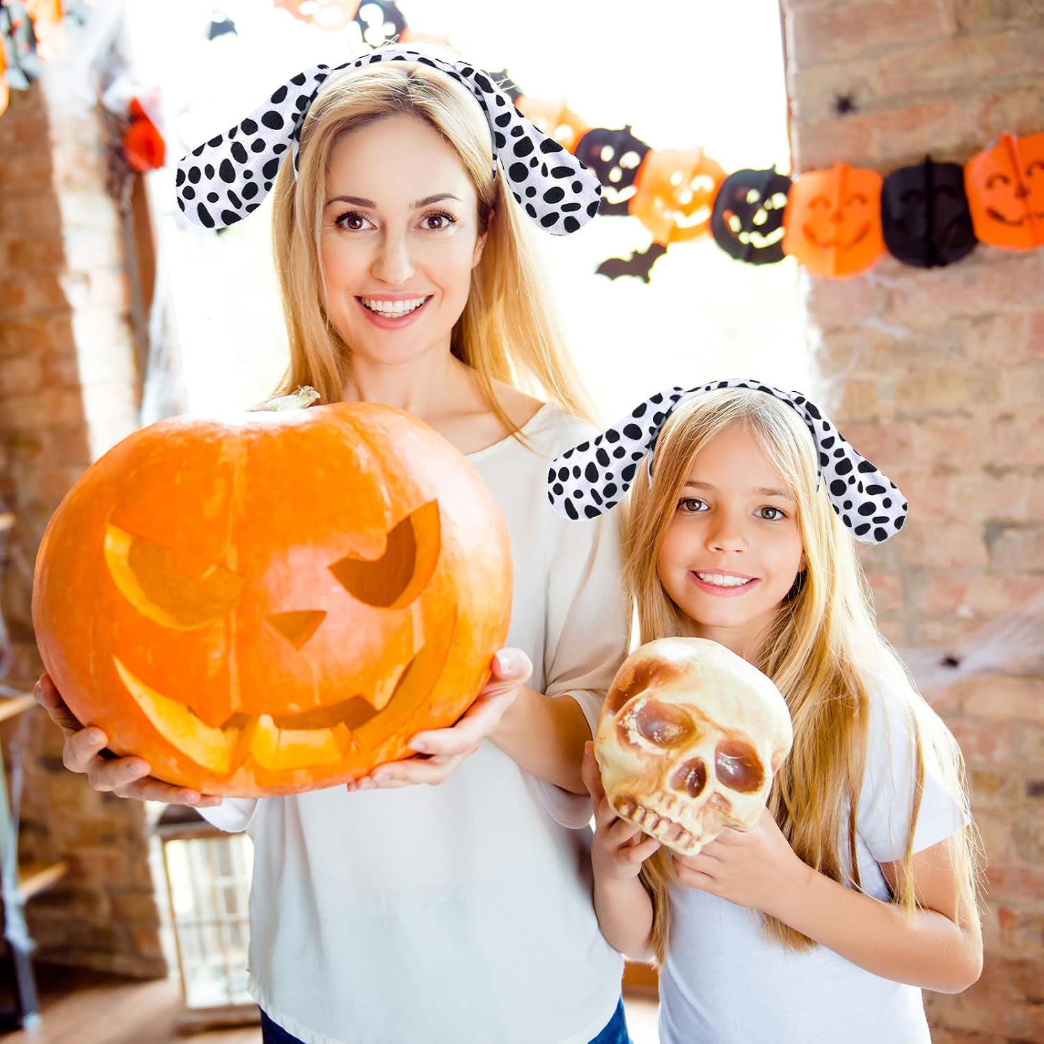 SATINIOR 2 Sets Puppy Dog Costume Animal Dalmatian Dog Costume Set Ear Headband Dalmatian Tutu Dress for Kids Girls Cosplay Party Costume Accessories - Image 5