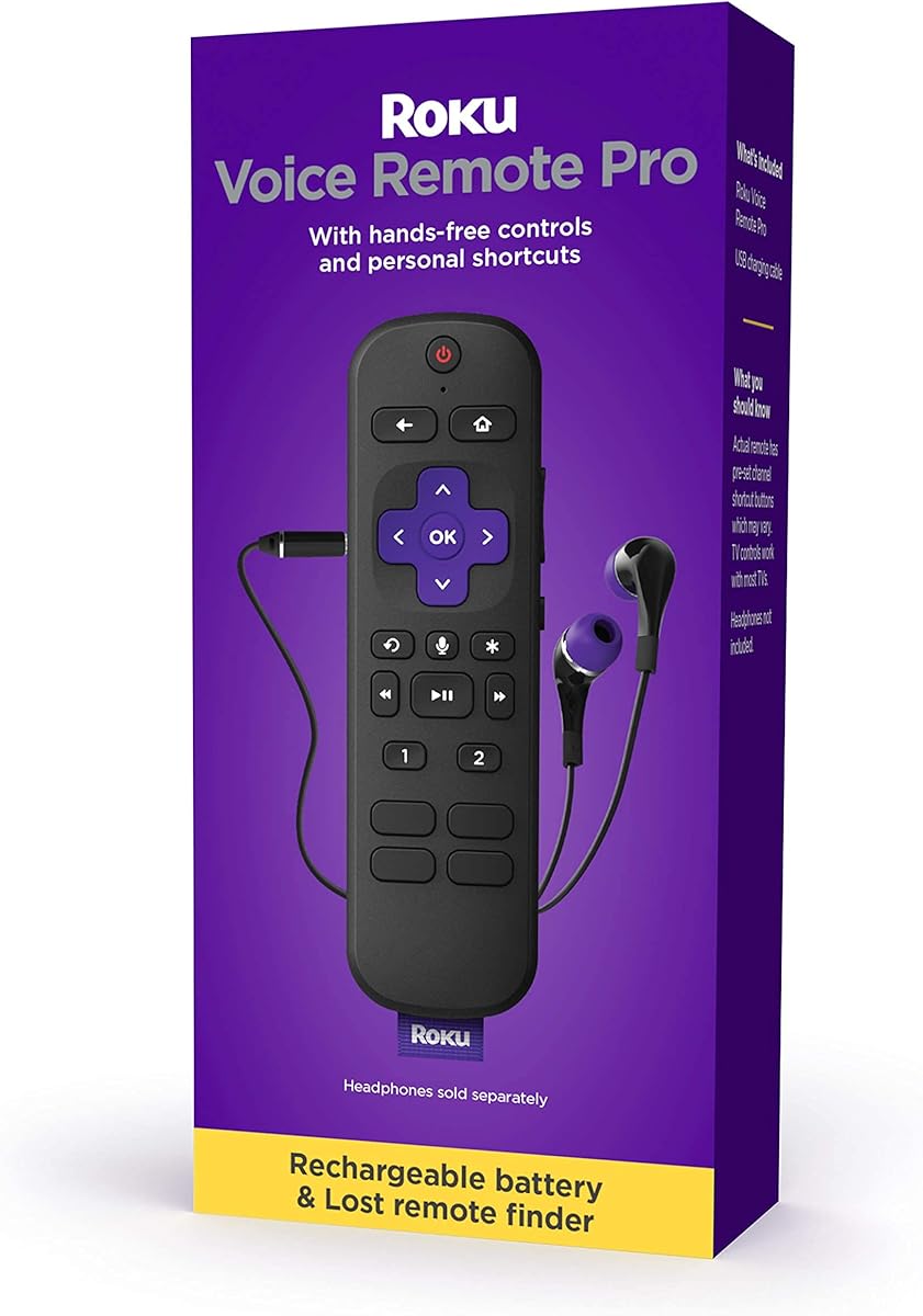 Roku Voice Remote Pro (Renewed) : Electronics