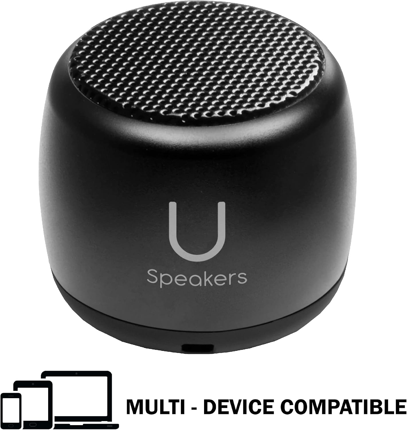 Fashionit U Speakers Micro Bluetooth Computer Speaker 2-Pack Bundle with Matching Speaker, Built-in Mic & Selfie Remote Control, for Workspace, Desktop, Laptop, Mobile, Tablet, PC - Black image 2