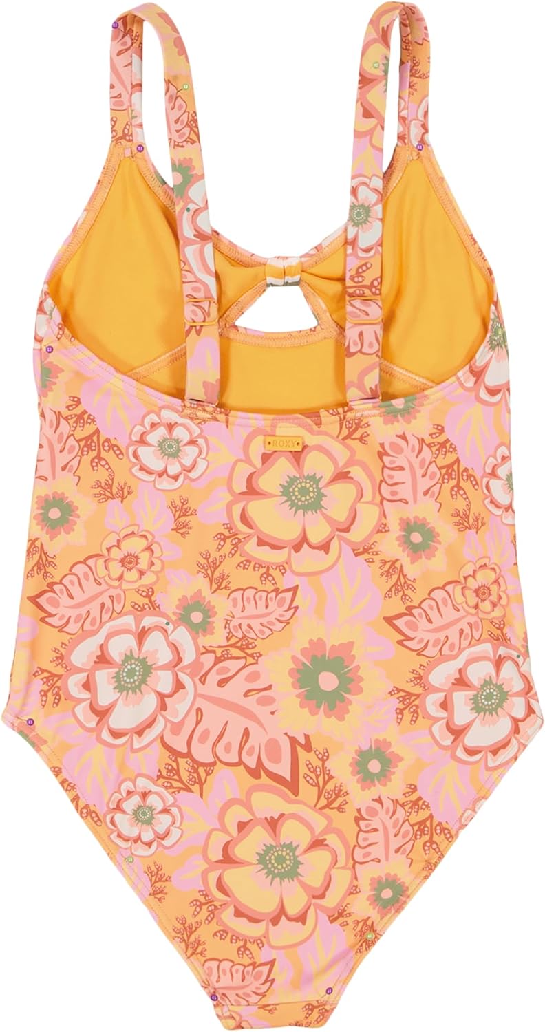 Roxy Girls' One-piece Swimsuit with UPF 50+ Sun Protection, Quick Drying Bathing Suit