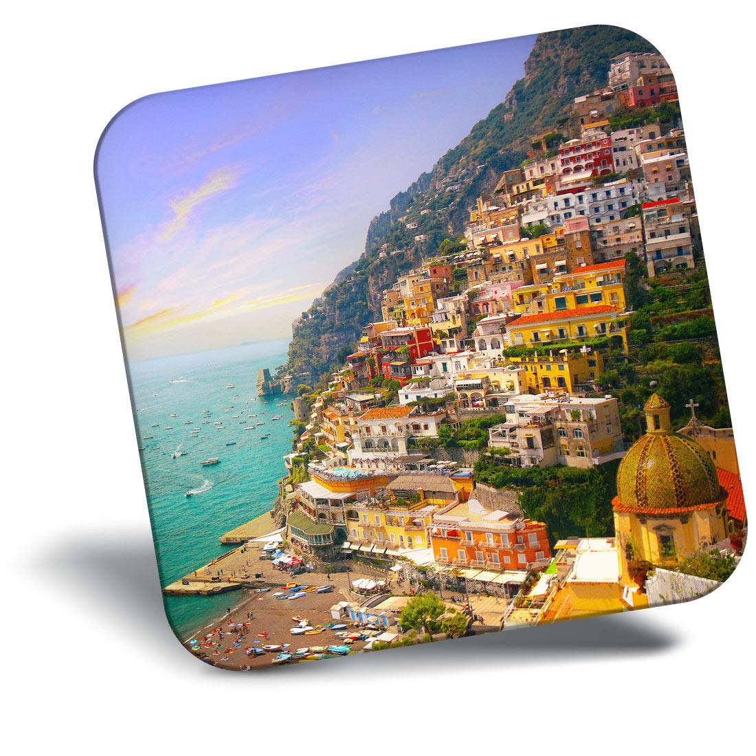 Destination Vinyl Ltd Fridge Magnet - Positano Amalfi Italy Travel 3579