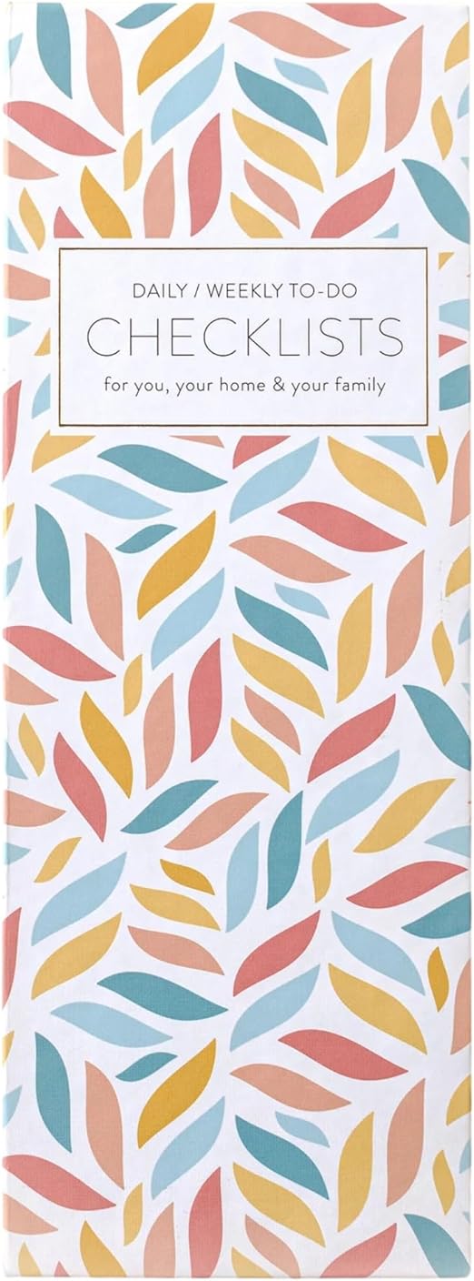 Planner To Do Checklist Notebook (Undated, 3-Month Supply) | 90 Perforated Pages | Multicolor Leaf Design | Hardcover w/Matte Lamination Finish | Organizer Planner | Task Notebook | 3.5" x 9"