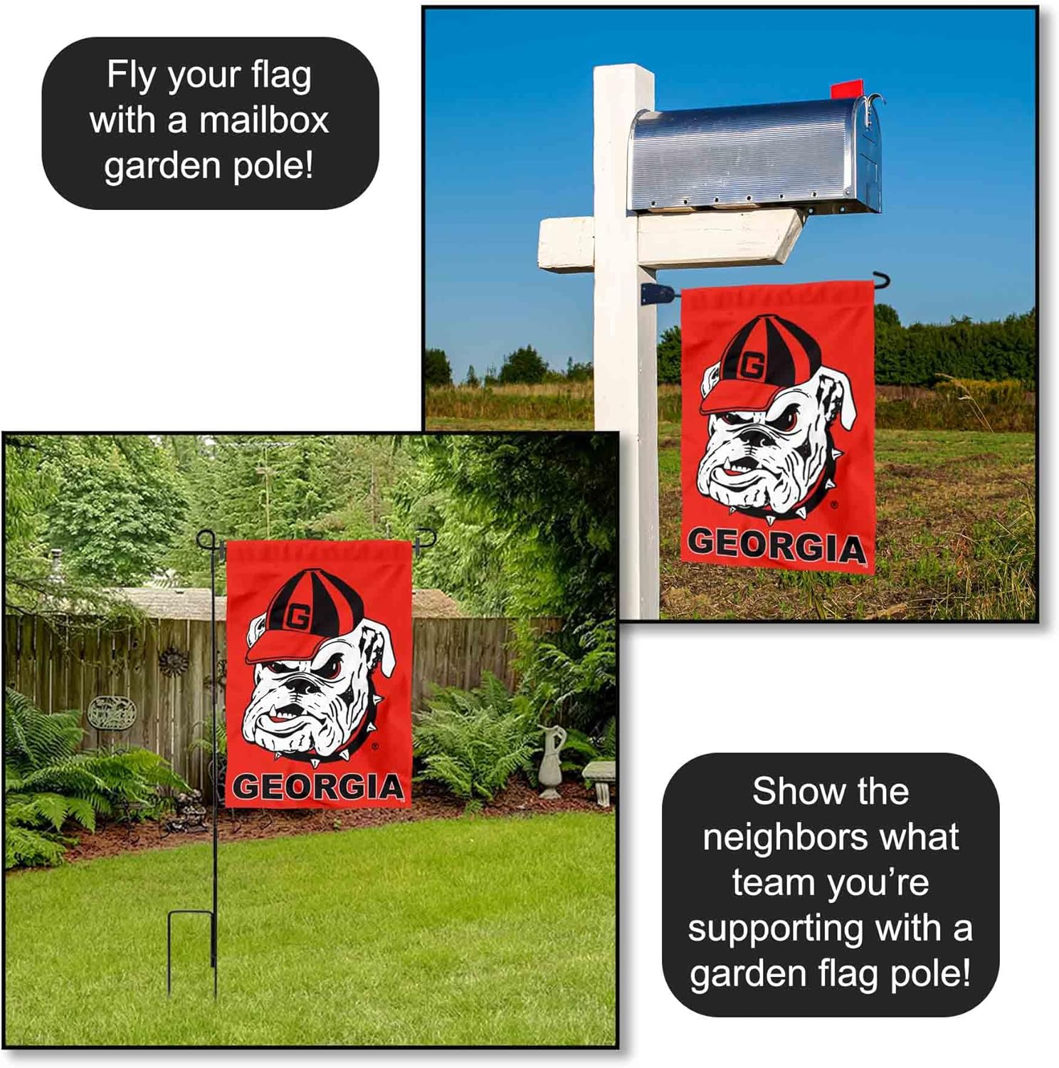 College Flags & Banners Co. Georgia Garden Flag and Yard Banner - Image 3