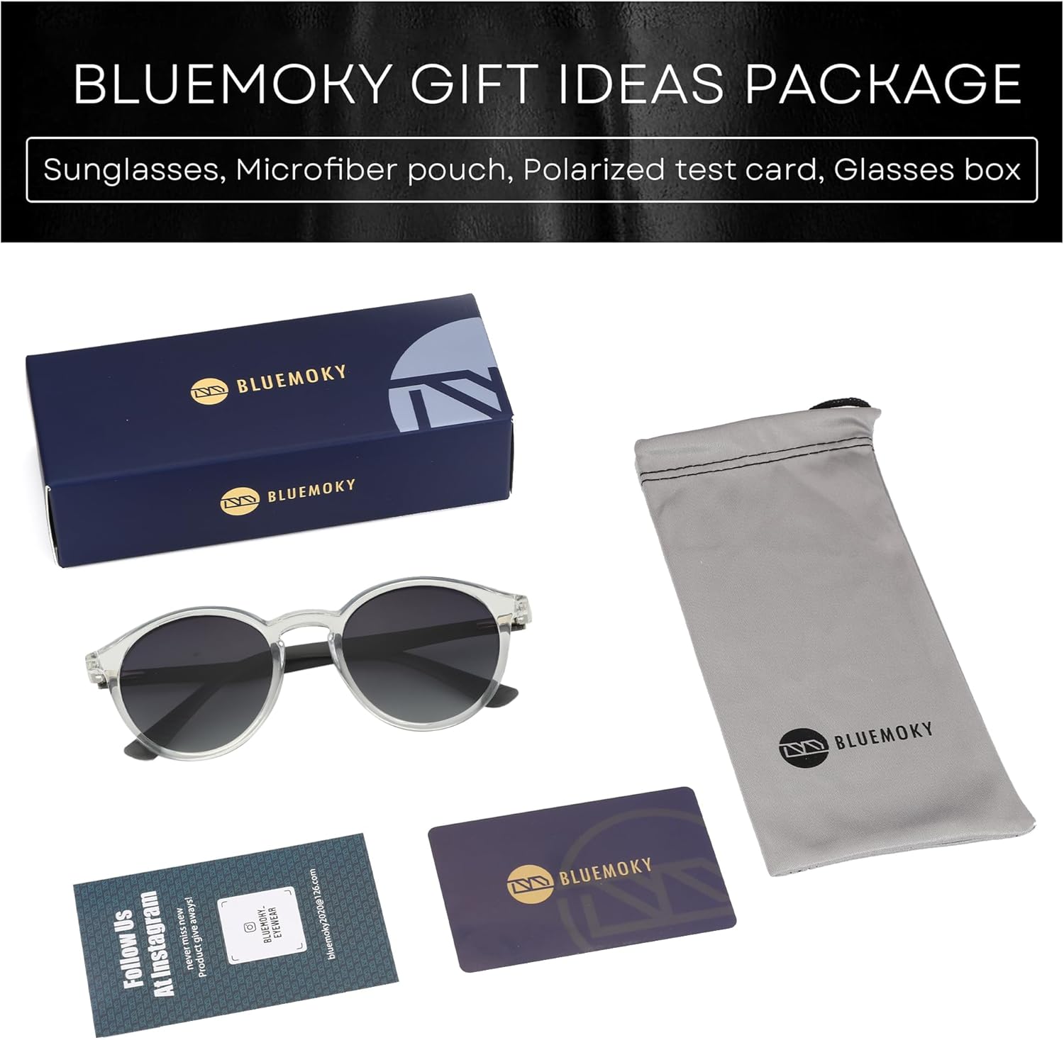 BLUEMOKY Polarized Round Sunglasses Trendy: Cute Shades for Men Women UV400 Protecion - Classic Circular Sun Glasses - Image 7