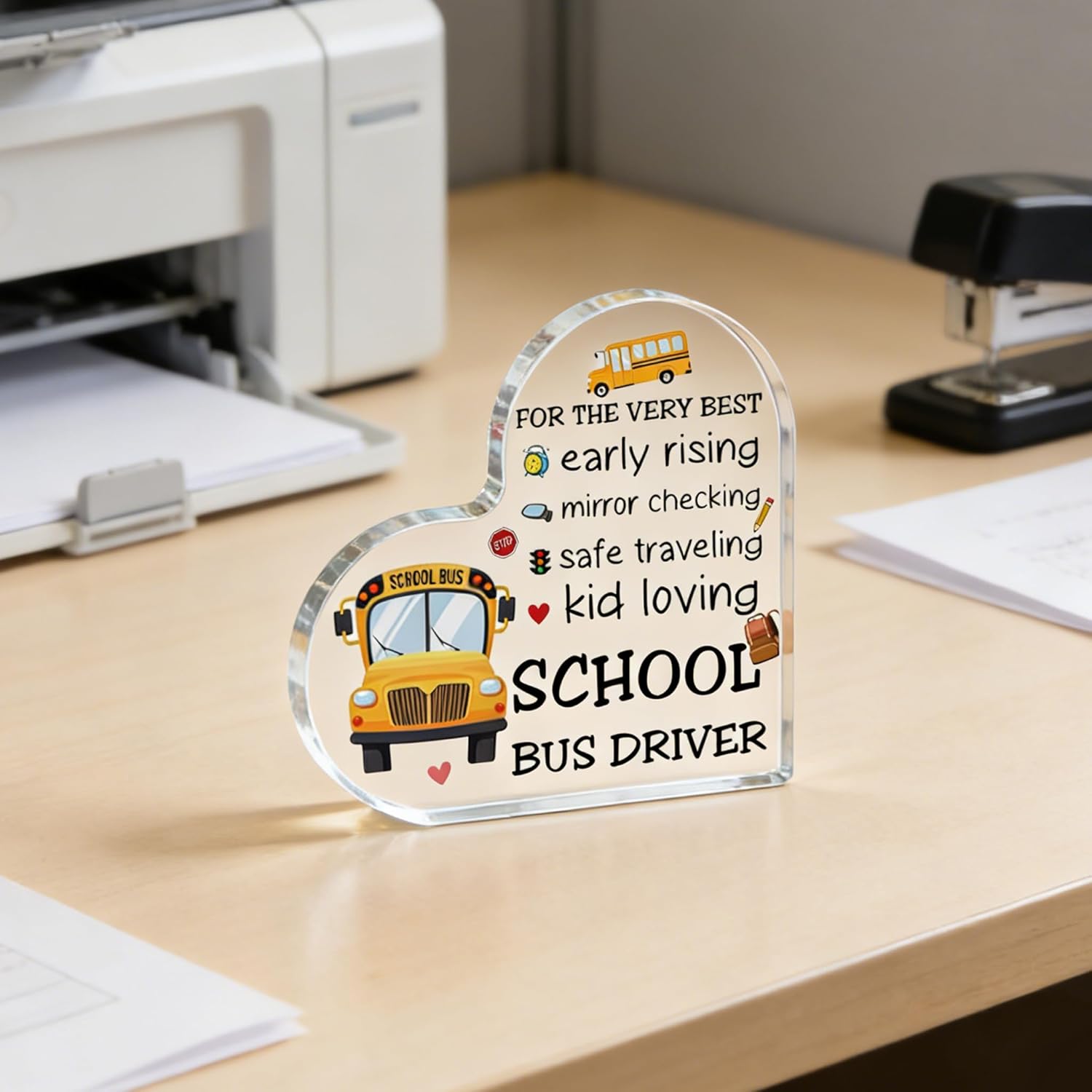 School Bus Driver Appreciation Gifts Thank My Drivers Acrylic Sign Back to School Gift from Students to Bus Drivers Schoolbus Drivers Birthday Retirement Gift - Image 6