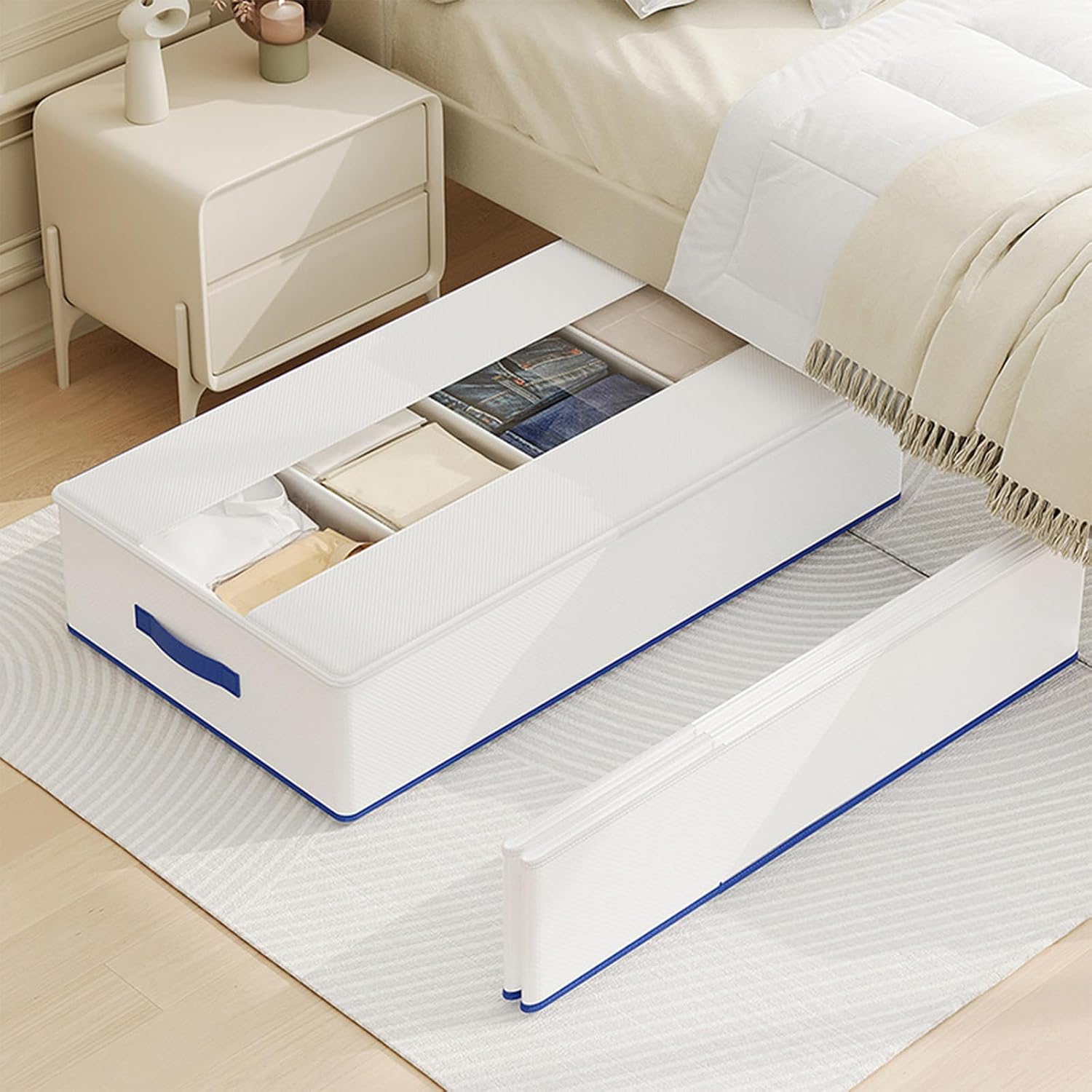 Stylish Underbed Storage Box Large Capacity Home Organization for Neat Tidying Arrangement of Clothes and Accessories Bed Storage Bags
